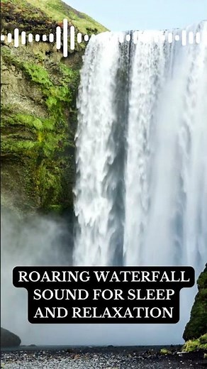 Roaring waterfall sounds for sleep -Listen to 10 hours on my channel.