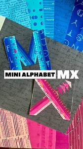 Such a fun afternoon foundation paper piecing the letters M & X for a project in the works. I foresee myself coming back to this Mini Alphabet Pattern again and again. And the gradient possibilities between Soliloquy & Scrawl are endless. Use code Alpha15 on the pattern or fabric if you wanna play too. #foundationpaperpiecing #mxdomestic #andoverfabrics | Mx Domestic