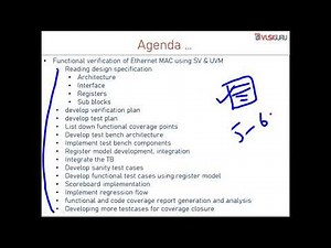 Ethernet MAC core SV & UVM functional verification course overview