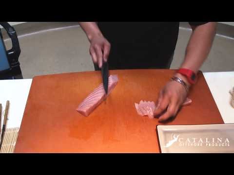 Sushi Tutorial: How to cut and prepare Bluefin Tuna (Toro)