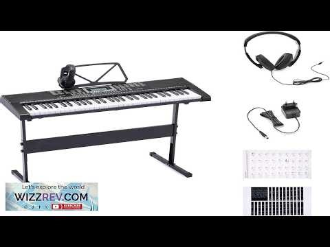 Amazon Basics Portable Electric Keyboard Piano with 61 Full Size Keys Built in