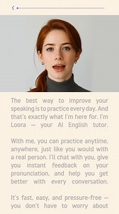 8.9M views · 10K reactions | Speak English fluently with your virtual AI English tutor  | Loora | Facebook