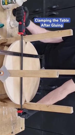 Clamping the Table | Vintage Furniture Restoration