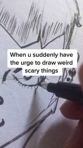 Only artists understand when they draw weird scary things #drawing #art #scaryart #fypシ #artist #foryou #artwork #goreart#arttok #viral #drawings