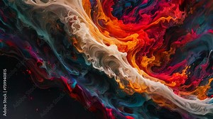 Background animation dynamic and vibrant mix of colors that appear to be in fluid motion, creating an abstract visual experience.
