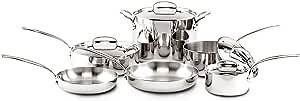 GreenPan Barcelona 10 Piece Triple Layered Stainless Steel Non-Stick Ceramic Cookware Set