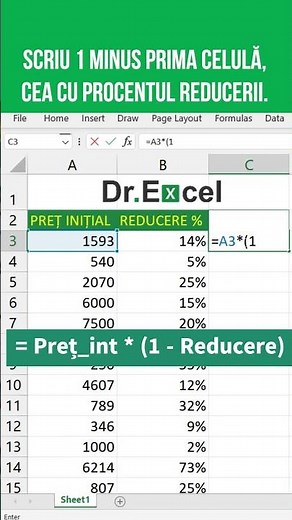 Cum poți să Calculezi Prețurile cu Discount în Excel.