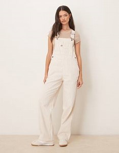 Dickies service stripe dungarees in off white | ASOS