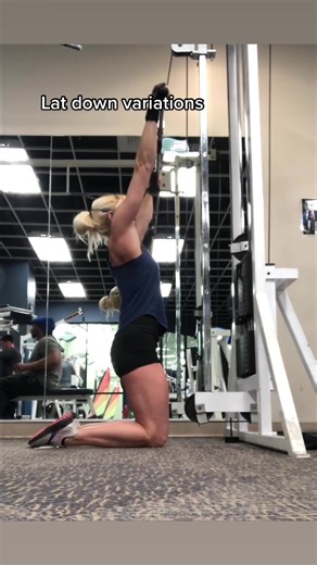 Lat down variation. Sometimes it’s too busy to get the equipment you want to use. I am demonstrating how to do a lat down using a cable. The weight will have to be a little less than a lat machine that holds your legs down. This engages the core and takes the legs out of the picture. #npc #npcbodybuilding #npcbikini #masters40 #master #latdown #tips #tipsandtricks