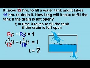 Algebra - Word Problems - Rates of Performing Work 2/3