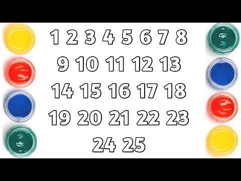 1 to 25 Number Tracing for Kids | Learn Numbers with Colours | Preschool Learning Video