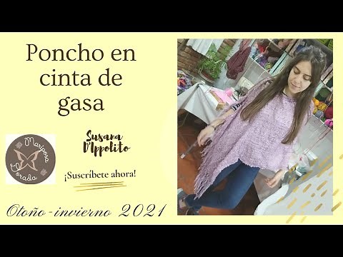 TUTORIAL How to weave this PONCHO with gauze ribbon on a Maria loom. A MUST-SEE!!!!!