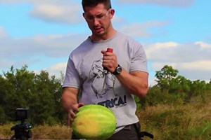 C02-Powered Knife Explodes Watermelon on Impact