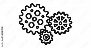 Teamwork outline icon animation footage/video. Hand drawn like symbol animated with motion graphic, can be used as loop item, has alpha channel and it's at 4K video resolution.