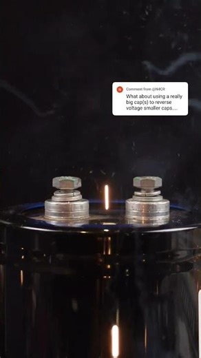 Popping a cap with a cap. Capacitor explosion.