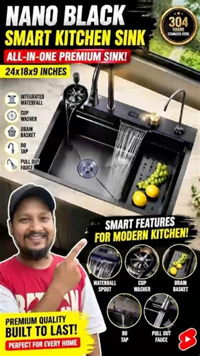 Smart Kitchen Sink You Didn’t Know You Needed! 😍 #Shorts #ytshorts