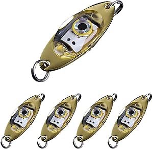 TOPIND 5pcs LED Fish Lures Bait Light Outdoor Mini Deepwater Fish Shape Led Flashing Lamp Light Fishing Tackle Lure Bait