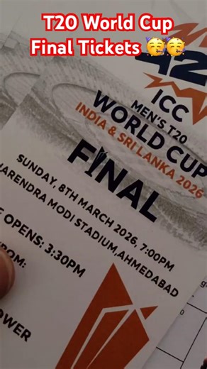 Cricket T20 World Cup Final Tickets 🥳#cricket #t20worldcup#tickets #ahmedabad #stadium #ytshorts