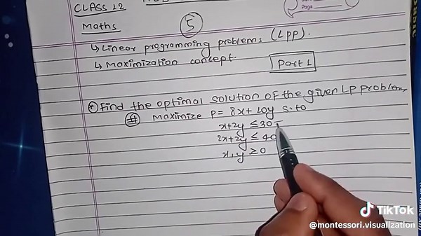 🔥 Class 12 Mathematics | Simplex Method – Maximization | Fix 5 Marks Question | NEB Board Exam Preparation Get ready to score full marks in the NEB board exam with this one-shot video on Simplex Method – Maximization Problems. This video is specially designed to tackle the most expected 5 marks question from the Linear Programming chapter for Class 12 Maths. 🔹 What You’ll Learn: ✅ Step-by-step explanation of Simplex Method (Maximization) ✅ Easy tricks to set up the problem correctly ✅ Common m