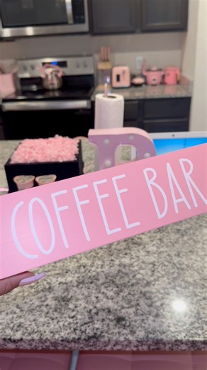 281K views · 3K reactions | My new pink coffee bar for my pink kitchen 勺 I need to get more things to fill it up!勺 #pinkaesthetic #pinkfinds #pinkkitchen | Roderica Scott | Facebook