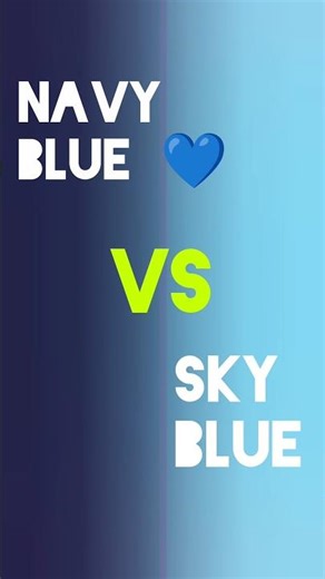 Navy Blue vs Sky Blue 💙 | Which Blue Looks More Beautiful? 😍 #NavyBlue #SkyBlue #ColourComparison