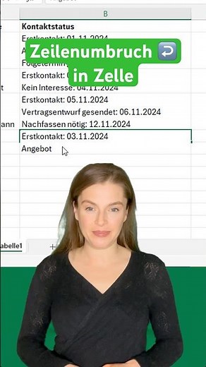 Zeilenumbruch ↩️ in Zelle #exceltipps #exceltips #excelclub #exceltricks #excellife #exceltutorial