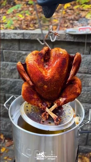 Smoke Fried Turkey Recipe | Over The Fire Cooking by Derek Wolf