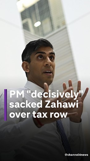 Prime Minister Rishi Sunak says he acted “pretty decisively” and followed the “right process” in the investigation into Nadhim Zahawi’s tax affairs. | Channel 4 News