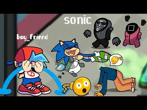 Friday Night Funkin - Sonic babysitting Mini Crewmate - FNF Mod Squad Game Among us Ep1
