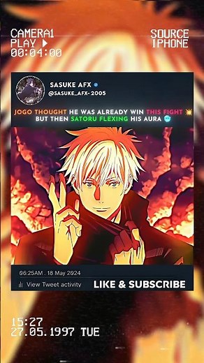 🤯 SATORU GOJO COOKED JOGO 🥶 #jujutsukaisen #jjk #gojo #shorts #amv