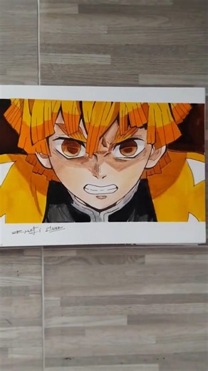 drawing zenitsu ||from demon slayer ||pixeltopencil||#zenitsu #demonslayer #animeart