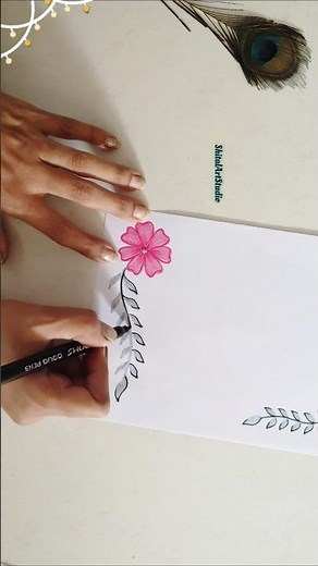 😍😲Don't miss💡Simple Flower Project Design🌸😍 Project Work Designs #viral #shorts