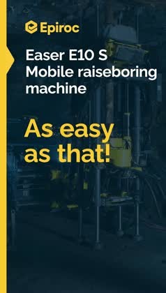 As easy as that! The name Easer is derived from the expression “ease off”, meaning to take off or release pressure, which is used in reference to the blast hole into which rock expands during blasting. Stay tuned in our social media channels for more info about the versatile raiseboring rig Easer E10 S in the near future. | Epiroc Underground Mining and Tunneling