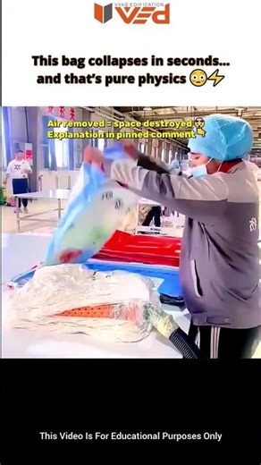 This Bag Collapses in Seconds… Pure Physics 😳⚡ #shorts #viral