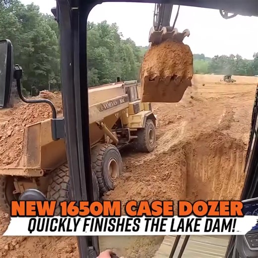 1650m Case Dozer Enhances Lake Dam Efficiency