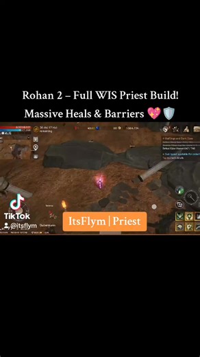 Rohan 2 – Full WIS Priest Build Showcase 💫 Witness the true power of support! My Priest is built with full WIS to maximize healing and defense for every party run. 💖 Max Heal: 2016 820 — instant recovery for allies 🛡️ Barrier Lv5: 2268 — strong protection against heavy hits This build focuses on pure support — stronger heals, tougher shields, and endless mana to keep everyone alive during raids and boss fights! #Rohan2 #PriestBuild #FullWIS #SupportClass #MMORPG #ItsFlym | ItsFlym