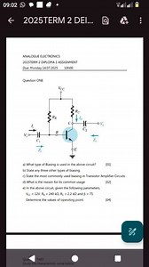 a) What type of biasing is used in the above circuit? b) State... | Filo