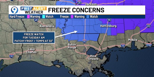 Brief cold snap as we ring in Spring