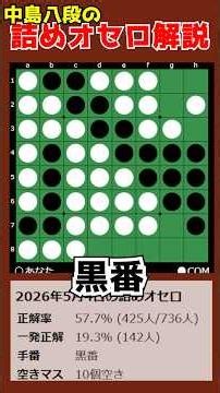 Commentary on Othello problems by Nakajima 8-dan 2026/05/04 #shorts