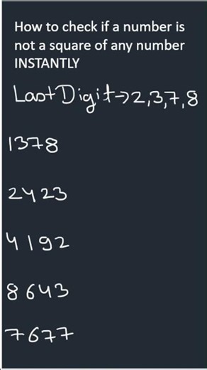 Stop Guessing! Square Numbers Don’t End with 2, 3, 7, 8 ❌ #shorts ‪@Maths9thNcert‬