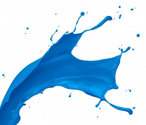 blue paint splash isolated on white background