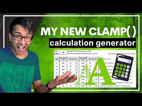 How to make Fonts Responsive with my Clamp() Calculation Generator - New - Paste in One Go - Fluid