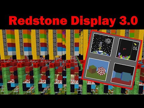 Working 44x44px Minecraft Redstone 3-bit Color Display 3.0! almost 3x the resolution of 1.0 and 2.0!