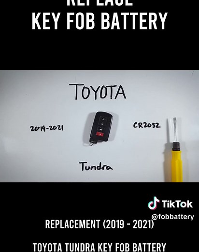 Toyota Tundra Key Fob Battery Replacement (2019 - 2021) #auto #howto ...