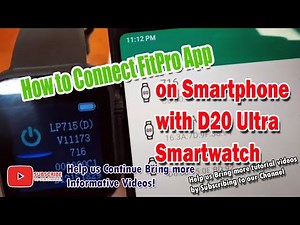 How to Connect FitPro App in Smartphone with D20 Ultra Smartwatch