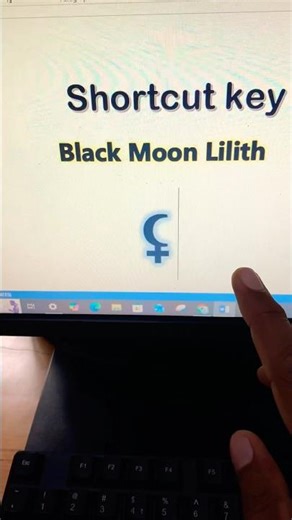Black Moon Lilith Symbol Shortcut Key #shorts #msword #computer