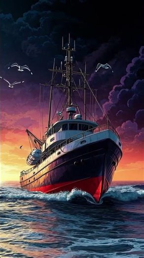 Sailing Into Twilight | Peaceful Animated Boat Scene