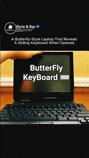 The Butterfly Laptop: A Stunning Sliding Keyboard Revealed When You Open It!