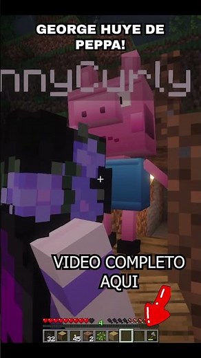 GEORGE runs away from CURSED PEPPA PIG IN MINECRAFT! #minecraft #minecraftshorts #humor #terrormi...