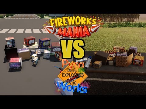 Pyroworks VS Fireworks Mania - Side by Side Comparison Video